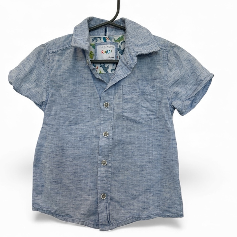Denim & Flower Light Blue Kids Button Down Shirt